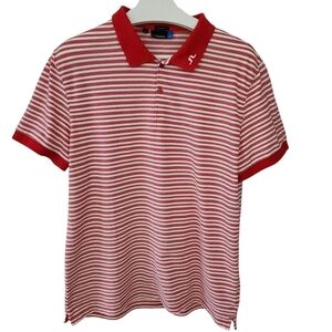 J.LINDEBERG Striped Polo golf Shirt Men's XL